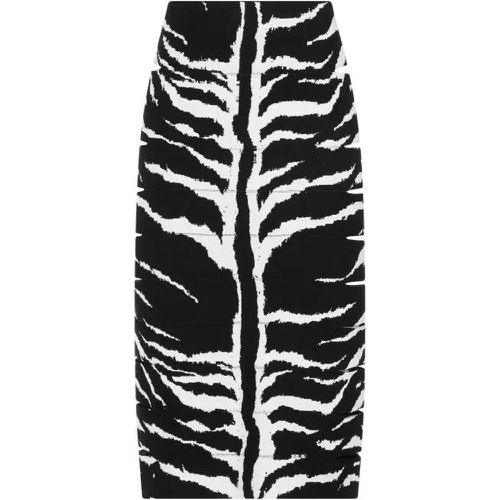 Zebra White And Black Viscose Pencil Skirt - Größe 36 - alaia - Modalova