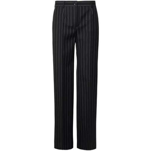 Black Virgin Wool Trousers - Größe 40 - black - Dolce&Gabbana - Modalova
