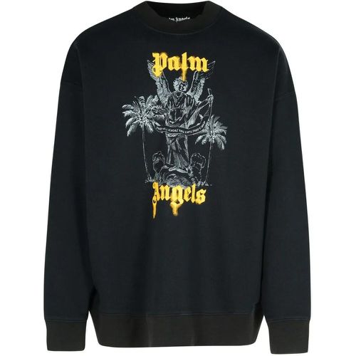 Palms Pencil' Black Cotton Sweatshirt - Größe L - Palm Angels - Modalova