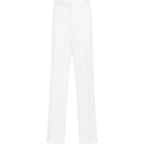 Straight Leg White Cotton Chino Pants - Größe 5 - Thom Browne - Modalova