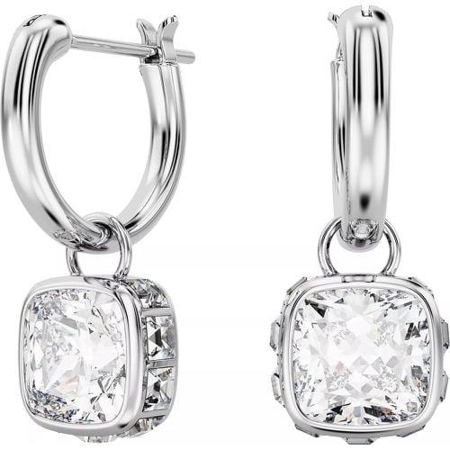 Ohrringe - Stilla drop earrings, Square cut, Rhodium plated - Gr. unisize - in Weiß - für Damen - Swarovski - Modalova