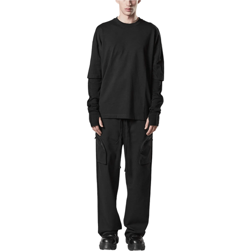 Longsleeve mit Layer-Design - Größe L - schwarz - Thom Krom - Modalova