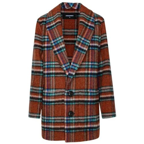 Red Wool Coat - Größe 38 - brown - Dsquared2 - Modalova