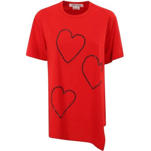 Heart Motif Crew Neck T-Shirt - Größe M - Comme des Garcons - Modalova