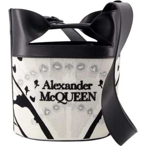 Beuteltasche - The Bucket Bow Crossbody - Leather - White - Gr. unisize - in - für Damen - alexander mcqueen - Modalova