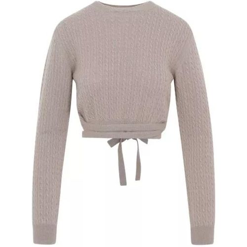 Taupe Curve Link Cropped Jumper - Größe L - gray - Patou - Modalova