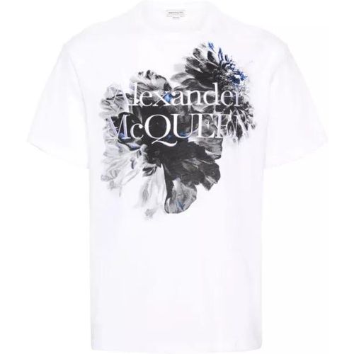 White Dutch Flower T-Shirt - Größe L - white - alexander mcqueen - Modalova