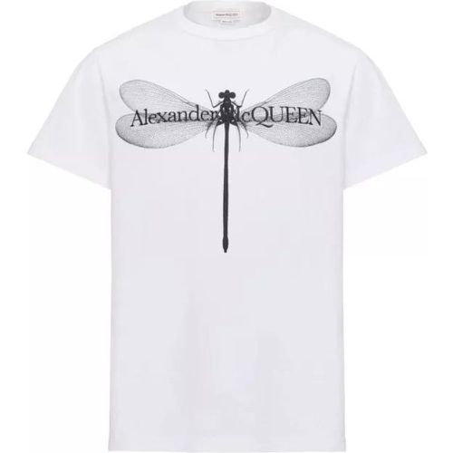 Black/White Dragonfly T-Shirt - Größe L - white - alexander mcqueen - Modalova