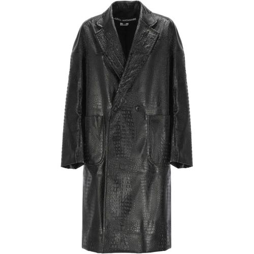 Synthetic Leather Double Breasted Coat - Größe M - Junya Watanabe - Modalova