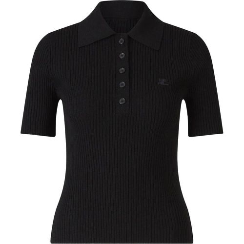 Ribbed Polo Top - Größe M - Courrèges - Modalova