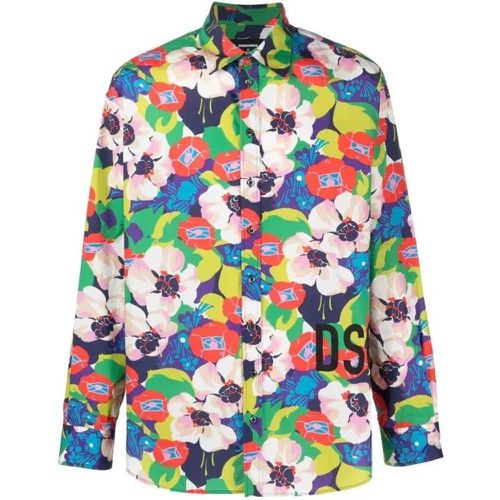 Floral-Print Shirt - Größe 50 - multi - Dsquared2 - Modalova