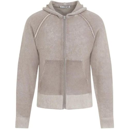 Beige Wool Full Zip Cardigan - Größe L - Acne Studios - Modalova