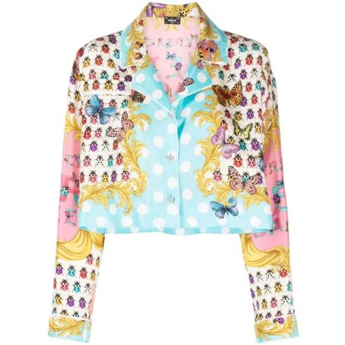 Multicolored Butterflies Shirt - Größe 38 - multi - Versace - Modalova