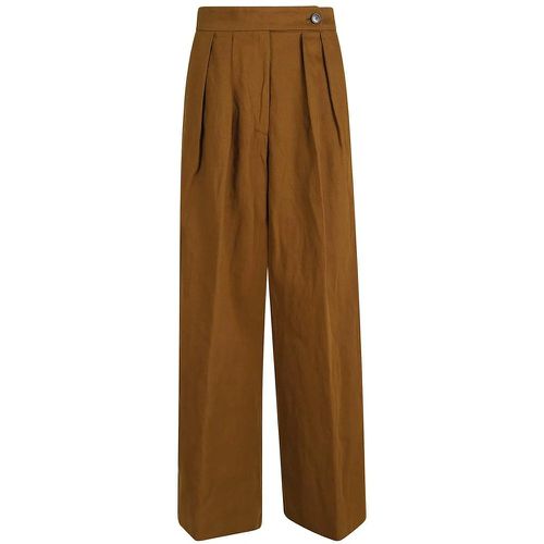 Pamplona Wool Gabardine Trousers With Wide Leg And - Größe 36 - Dries Van Noten - Modalova