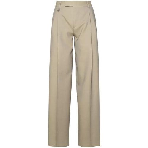 Beige Virgin Wool Trousers - Größe 4 - Burberry - Modalova