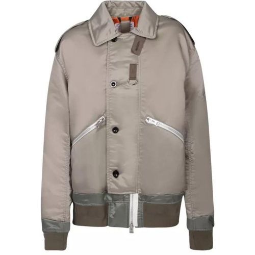 Beige Nylon Jacket - Größe 2 - gray - Sacai - Modalova