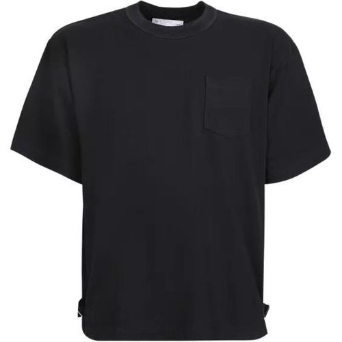 Buckle Detail Black T-Shirt - Größe 2 - black - Sacai - Modalova