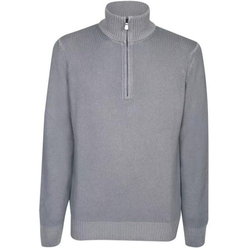 Wool-Blend High Neck Pullover - Größe 48 - gray - Dell'oglio - Modalova