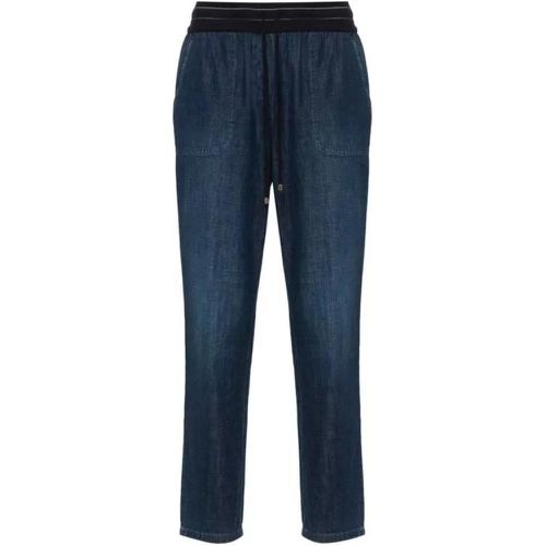 Drawstring Tapered Jeans - Größe 40 - blue - Lorena Antoniazzi - Modalova