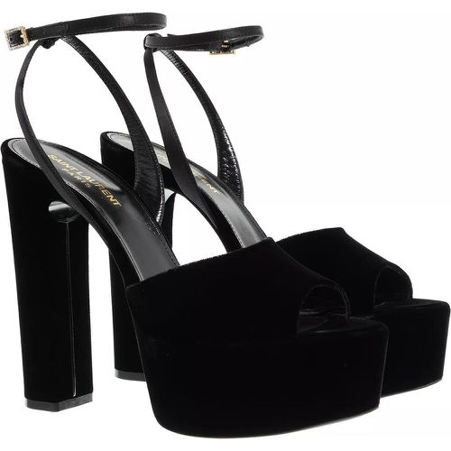 Sandalen & Sandaletten - Jodie Platform Sandals In Velvet - Gr. 36 (EU) - in - für Damen - Saint Laurent - Modalova