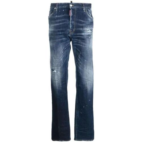 Mid-Rise Indigo Blue Straight-Leg Denim Jeans - Größe 52 - blue - Dsquared2 - Modalova