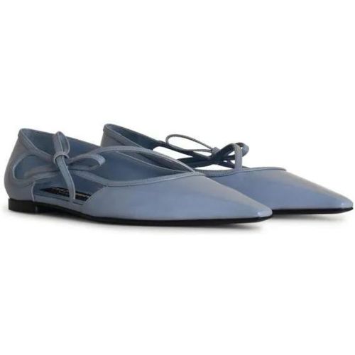 Loafer - Light Blue Leather Ballet Flats - Gr. 35 (EU) - in - für Damen - Dolce&Gabbana - Modalova