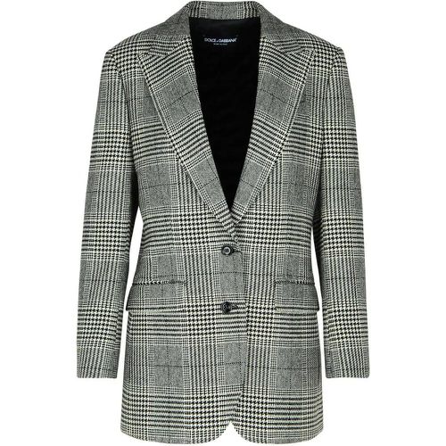 Grey Virgin Wool Blend Blazer - Größe 38 - Dolce&Gabbana - Modalova