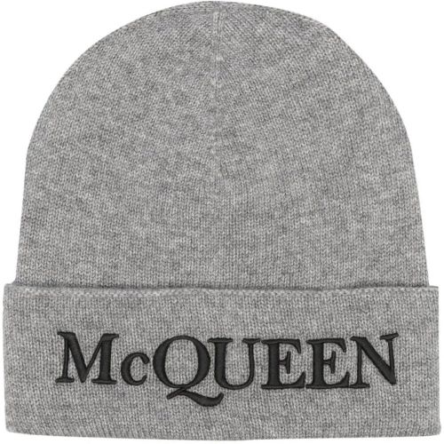 Caps & Mützen - Logo Embroidered Cashmere Beanie - Gr. M - in - für Damen - alexander mcqueen - Modalova