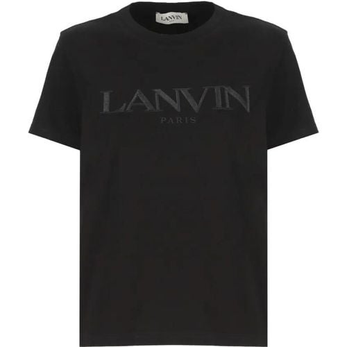 Black Cotton Tshirt - Größe M - Lanvin - Modalova