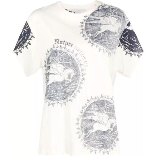 T-Shirt Eco Warrior Stamp Print Beige - Größe M - multi - Stella Mccartney - Modalova