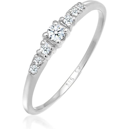 Ringe - Ring Verlobungsring Diamanten (0.11 ct) 585 Weißgo - Gr. 54 MM - in Silber - für Damen - Elli - Modalova