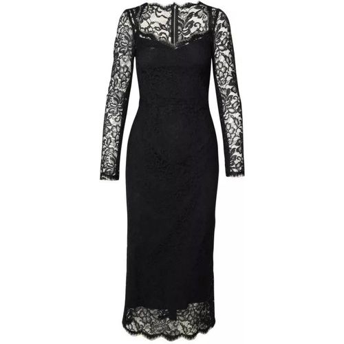Black Polyamide Dress - Größe 40 - black - Dolce&Gabbana - Modalova