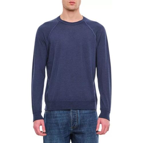Crewneck Cotton Sweatshirt - Größe 48 - blue - Drumohr - Modalova