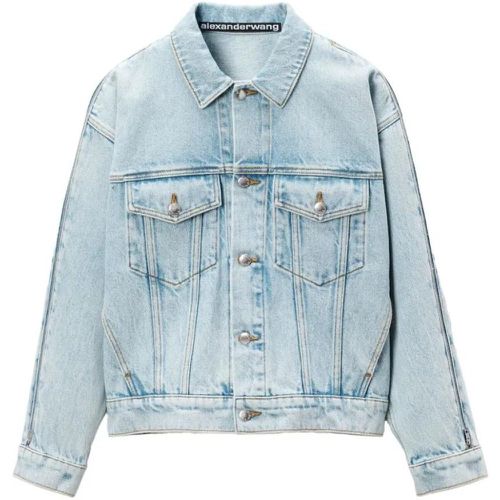 Zip-Sleeved Denim Jacket - Größe L - alexander wang - Modalova