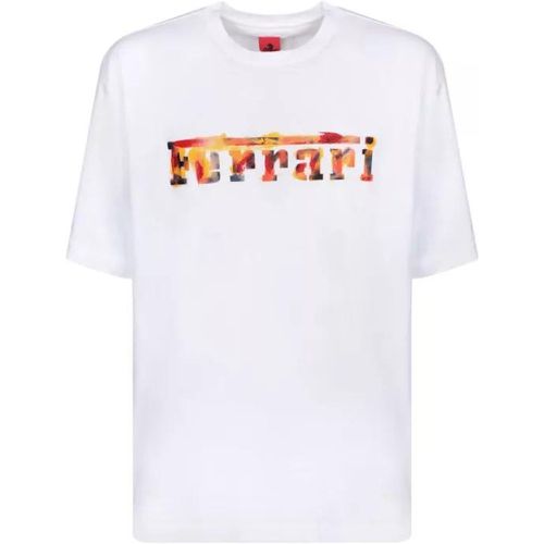 Oversize Fit T-Shirt - Größe L - white - Ferrari - Modalova