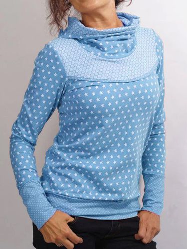 Printed Hoodie Cotton-Blend Casual Sweatshirt - Modetalente - Modalova