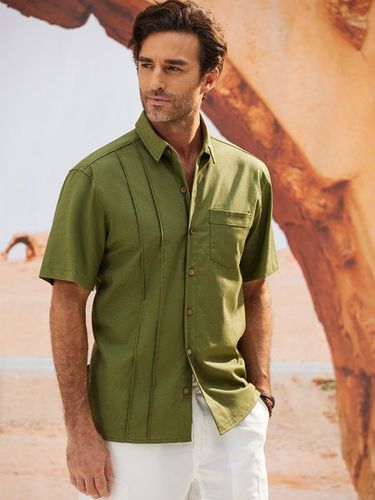 Hardaddy® Cotton Beer& Phone Pocket Guayabera Shirt - Modetalente - Modalova