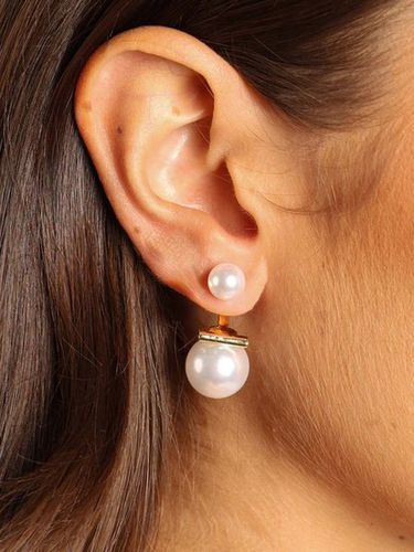 Pair Elegant Imitation Pearl Earrings - Just Fashion Now - Modalova