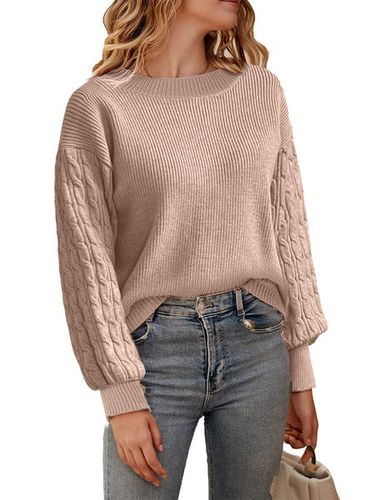 Plain Casual Crew Neck Sweater - Just Fashion Now - Modalova