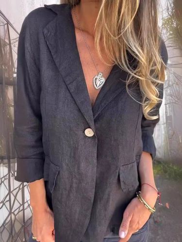 Casual Lapel Collar Jacket - Just Fashion Now - Modalova