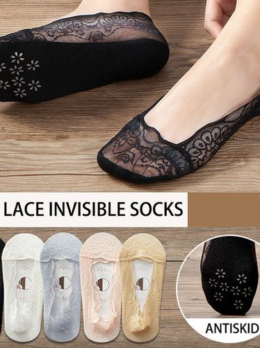 Lace Summer Silicone Anti Slip Breathable Invisible Socks - Just Fashion Now - Modalova