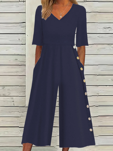 Vacation Buckle Loose Jumpsuit - Just Fashion Now - Modalova