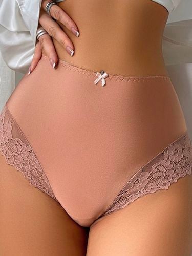 Plain Casual Cotton Lace Panty - Just Fashion Now - Modalova