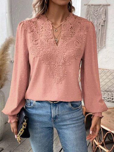 Lace Loose Casual Blouse - Just Fashion Now - Modalova