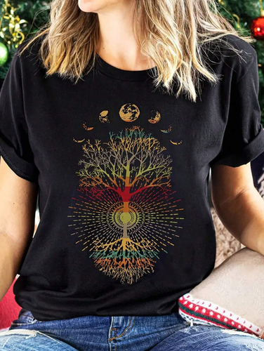 Solar Eclipse Graphic Design T-Shirt - Just Fashion Now - Modalova