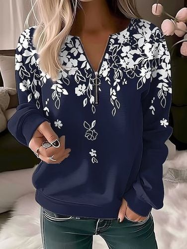 Floral Casual Sweatshirt - Just Fashion Now - Modalova