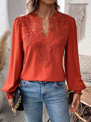 Regular Fit Lace Casual Blouse With No - Just Fashion Now - Modalova