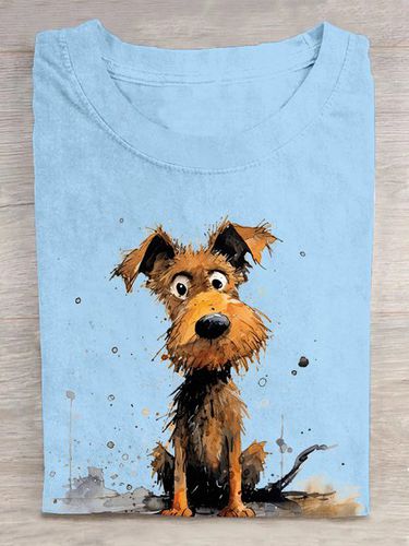 Dog Casual Cotton Loose T-Shirt - Modetalente - Modalova