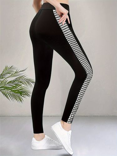 Tight Casual Houndstooth Leggings - Just Fashion Now - Modalova