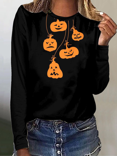 Halloween Jersey Casual T-Shirt - Just Fashion Now - Modalova